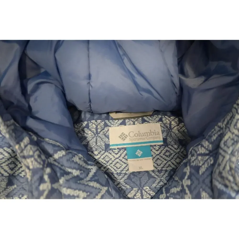 Columbia Insulated Puffer Jacket Full Zip Hooded Winter‎ Ski Snow Girls Sz XL